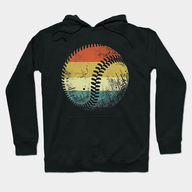 Baseball Player Ball Retro Vintage Style Hoodie by stayilbee